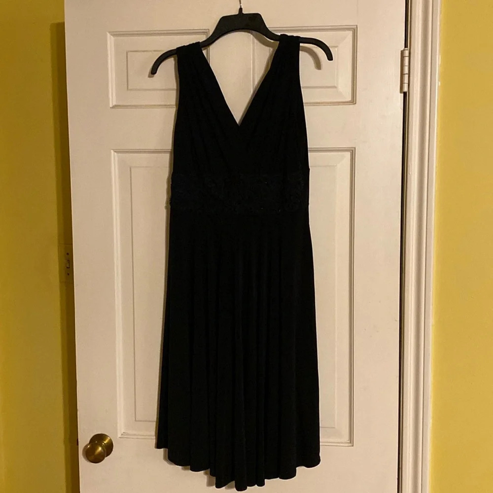 Dressbarn Collectionblack embellished dress, size 10